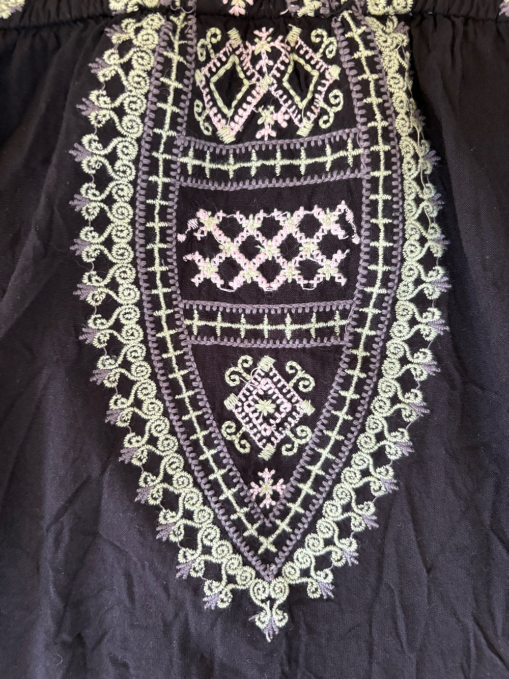 Cute Options Black Embroidered Maxi Dress Women’s Size S - Picture 9 of 11